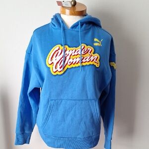 Puma Blue Wonder Woman Hoodie HtF X Collab Puma Dc Comics Retro Superhero